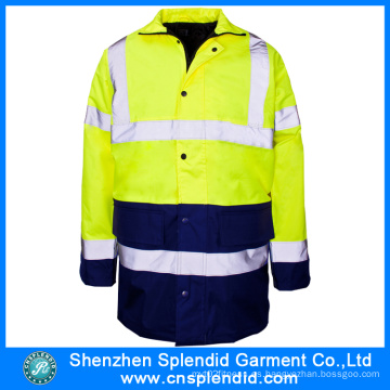 Hombres impermeables a prueba de agua Hi Vis Reflective Work Coats